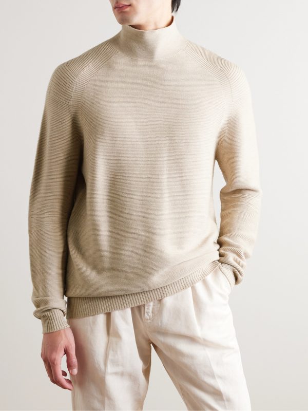 Slim-Fit Virgin Wool-Blend Rollneck Ski Base Layer - FR Slim-Fit Virgin Wool-Blend Rollneck Ski Base Layer - FR