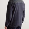 Cashmere and Virgin Wool-Blend Shell Half-Zip Sweatshirt - BK