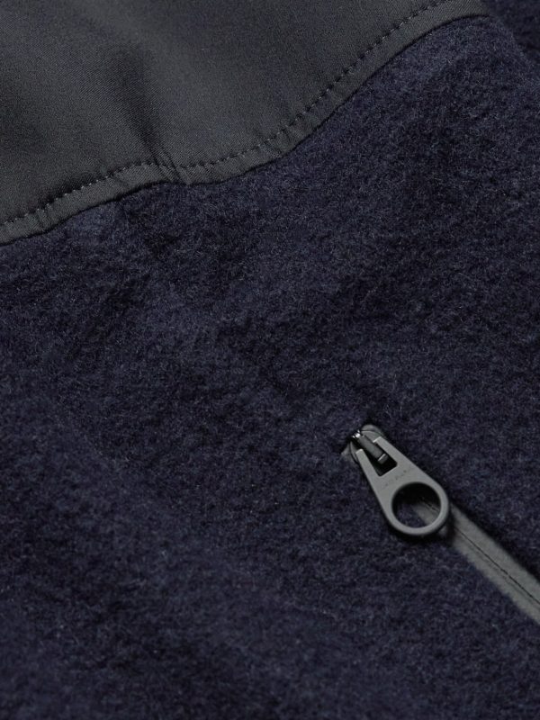 Cashmere and Virgin Wool-Blend Shell Half-Zip Sweatshirt - E1