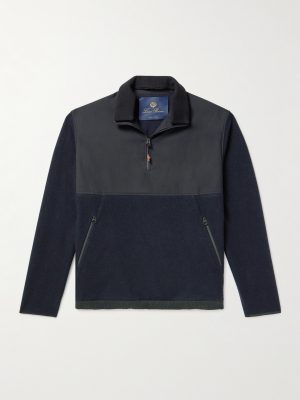 Cashmere and Virgin Wool-Blend Shell Half-Zip Sweatshirt