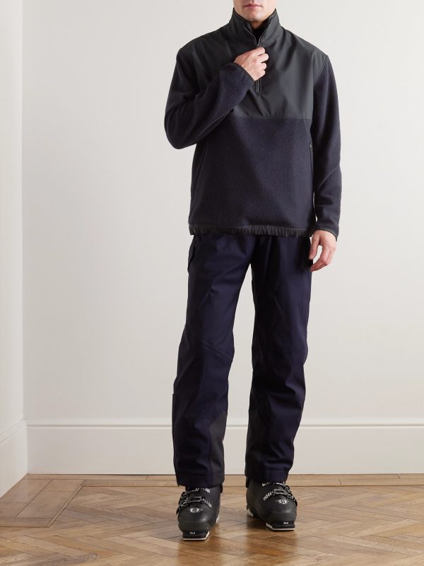 Cashmere and Virgin Wool-Blend Shell Half-Zip Sweatshirt - OU