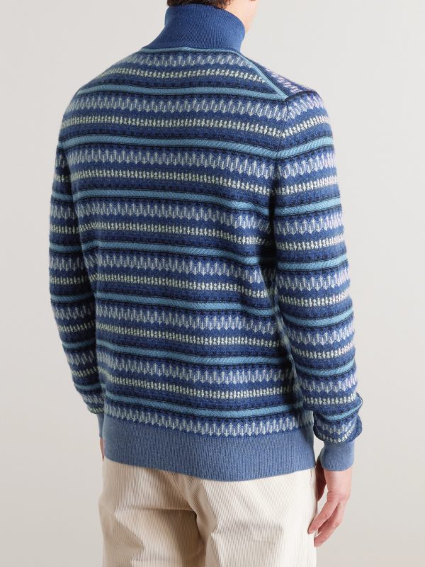 Fair Isle Cashmere Rollneck Sweater - BK