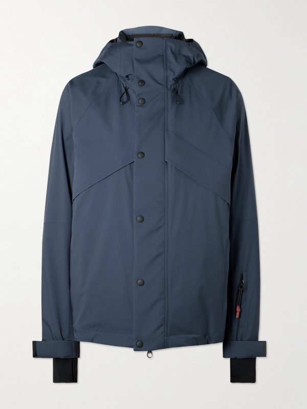 Zurs Ribbed Knit-Trimmed Shell Hooded Ski Jacket Zurs Ribbed Knit-Trimmed Shell Hooded Ski Jacket