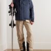 Zurs Ribbed Knit-Trimmed Shell Hooded Ski Jacket - OU Zurs Ribbed Knit-Trimmed Shell Hooded Ski Jacket - OU