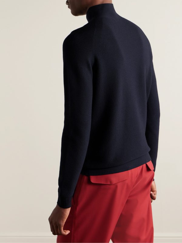 Lupetto Slim-Fit Ribbed Wish® Virgin Wool-Blend Rollneck Ski Base Layer - BK Lupetto Slim-Fit Ribbed Wish® Virgin Wool-Blend Rollneck Ski Base Layer - BK