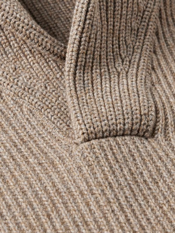 Archer Shawl-Collar Ribbed Cashmere Sweater - CU Archer Shawl-Collar Ribbed Cashmere Sweater - CU