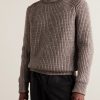 Ribbed Cotton, Yak and Virgin Wool-Blend Rollneck Sweater - FR Ribbed Cotton, Yak and Virgin Wool-Blend Rollneck Sweater - FR