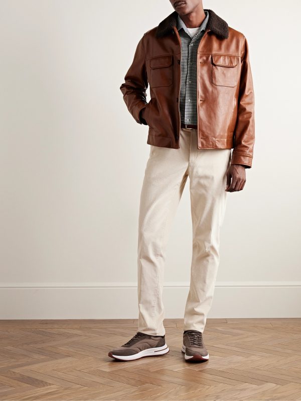 Logo-Appliquéd Checked Cotton-Flannel Shirt - OU Logo-Appliquéd Checked Cotton-Flannel Shirt - OU