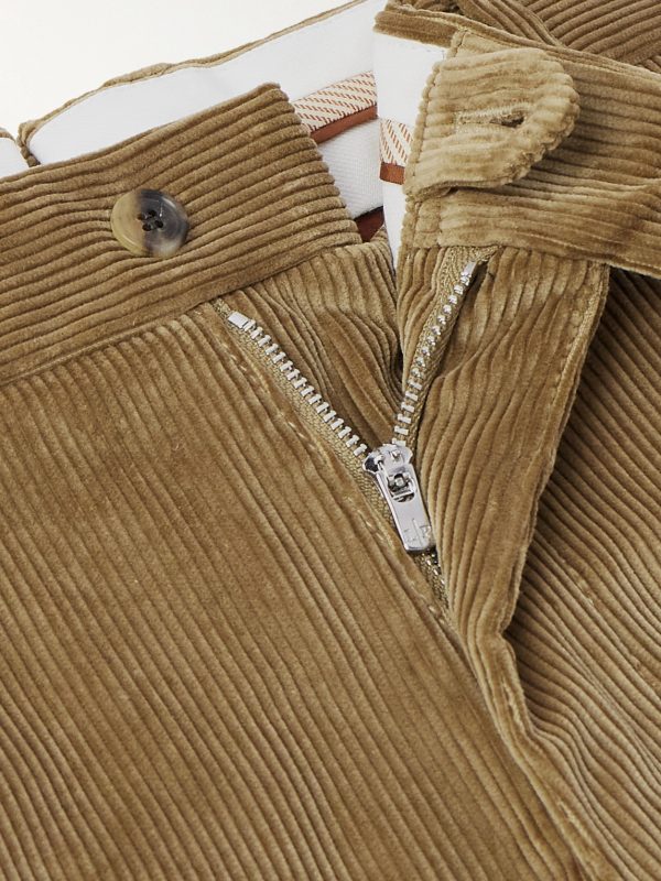 Straight-Leg Cotton-Corduroy Trousers - E1