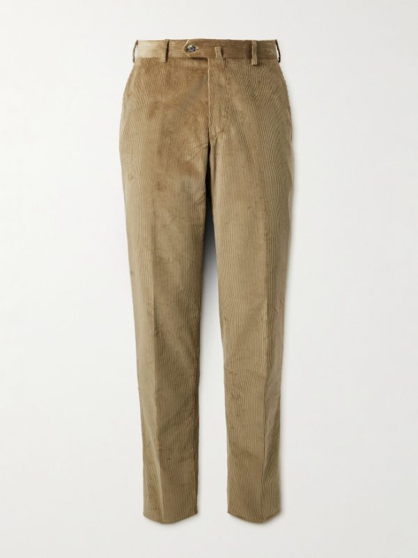 Straight-Leg Cotton-Corduroy Trousers