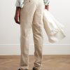 Slim-Fit Cotton-Blend Trousers - BK Slim-Fit Cotton-Blend Trousers - BK