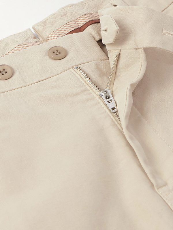 Slim-Fit Cotton-Blend Trousers - E1 Slim-Fit Cotton-Blend Trousers - E1