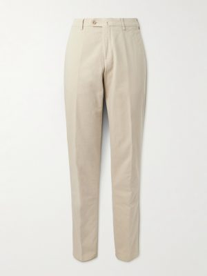 Slim-Fit Cotton-Blend Trousers