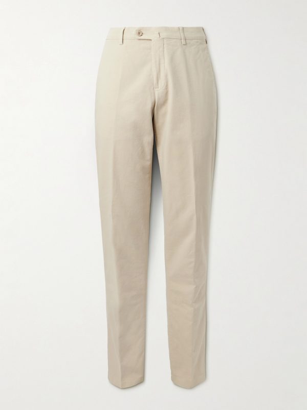 Slim-Fit Cotton-Blend Trousers Slim-Fit Cotton-Blend Trousers