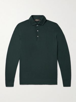 Slim-Fit Baby Cashmere Polo Shirt