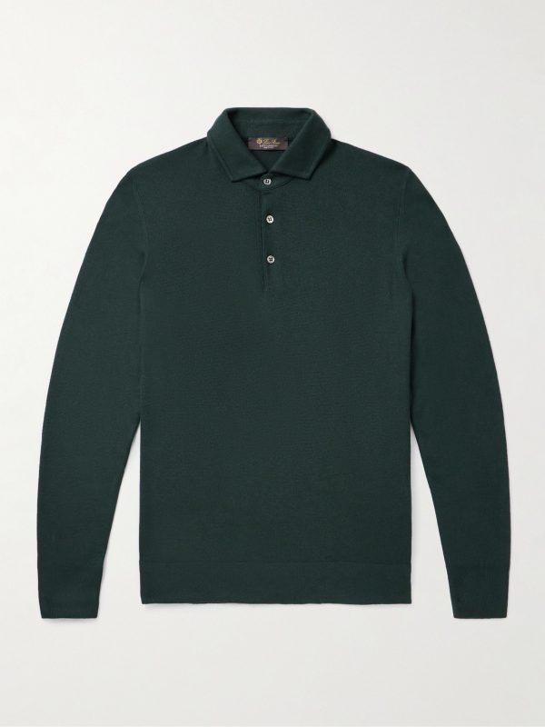 Slim-Fit Baby Cashmere Polo Shirt Slim-Fit Baby Cashmere Polo Shirt