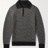 Cashmere and Cotton-Blend Half-Zip Sweater Cashmere and Cotton-Blend Half-Zip Sweater