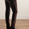 Straight-Leg Cotton-Corduroy Trousers - BK Straight-Leg Cotton-Corduroy Trousers - BK