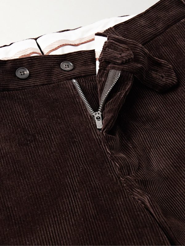 Straight-Leg Cotton-Corduroy Trousers - E1 Straight-Leg Cotton-Corduroy Trousers - E1