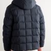 Quilted Shell Down Hooded Jacket - BK Quilted Shell Down Hooded Jacket - BK