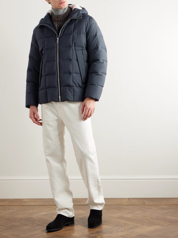 Quilted Shell Down Hooded Jacket - OU Quilted Shell Down Hooded Jacket - OU