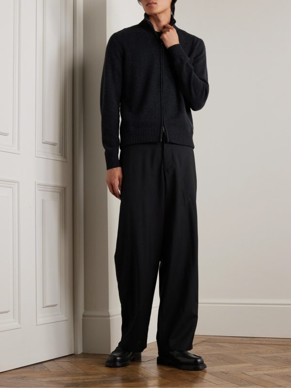Cashmere Zip-Up Sweater - OU Cashmere Zip-Up Sweater - OU