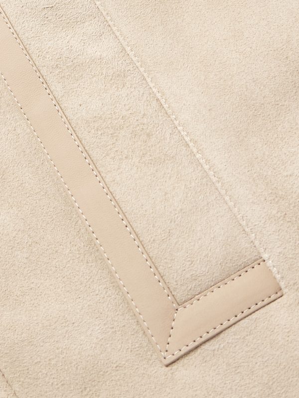 Leather-Trimmed Shearling Coat - E1