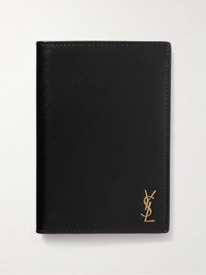 Cassandre Logo-Embellished Glossed-Leather Passport Cover Cassandre Logo-Embellished Glossed-Leather Passport Cover