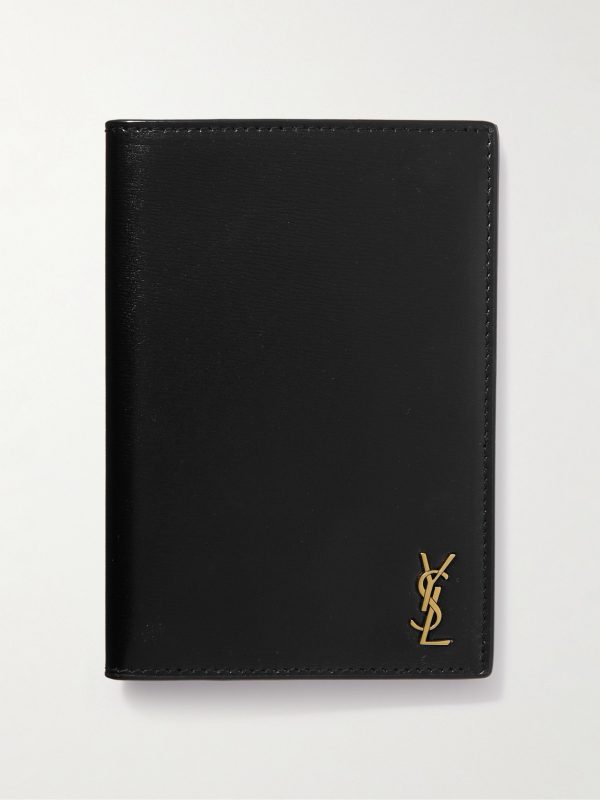 Cassandre Logo-Embellished Glossed-Leather Passport Cover Cassandre Logo-Embellished Glossed-Leather Passport Cover