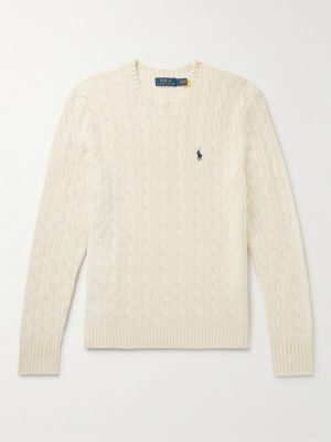 Slim-Fit Cable-Knit Wool and Cashmere-Blend Sweater Slim-Fit Cable-Knit Wool and Cashmere-Blend Sweater