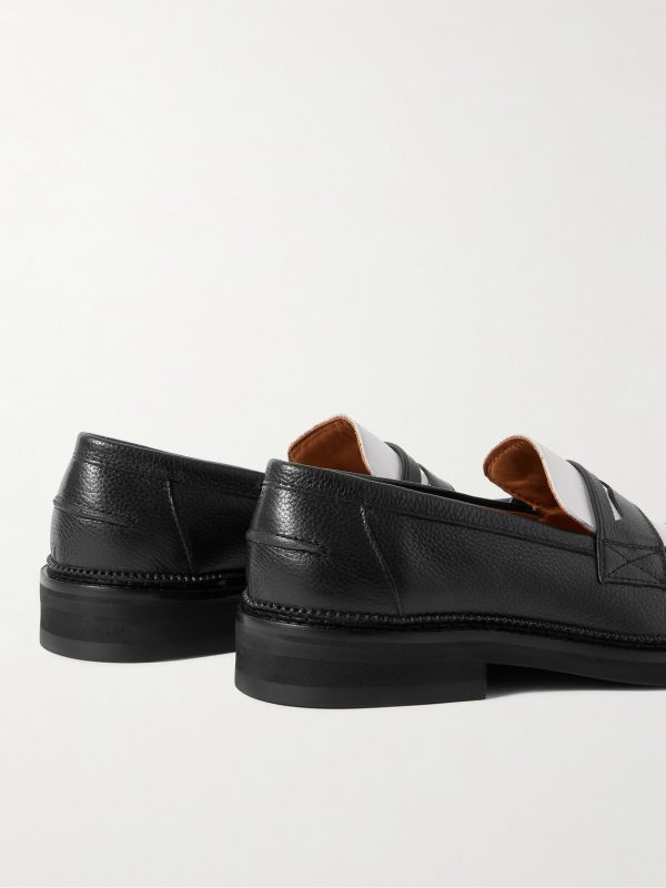 Jacques Two-Tone Leather Penny Loafers - BK