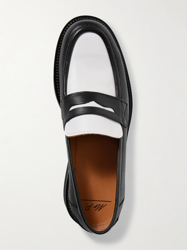 Jacques Two-Tone Leather Penny Loafers - E2
