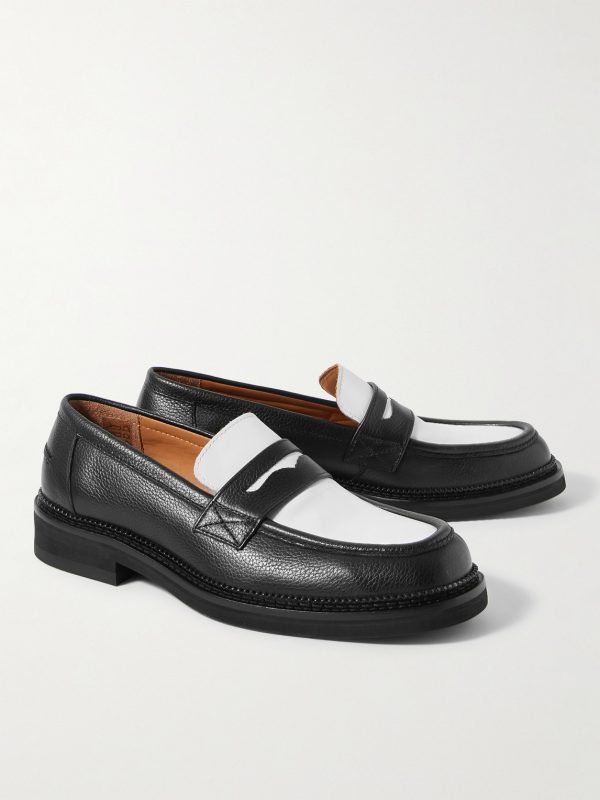 Jacques Two-Tone Leather Penny Loafers - FR