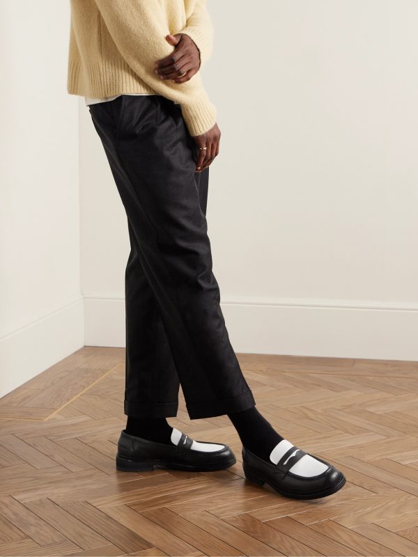 Jacques Two-Tone Leather Penny Loafers - OU
