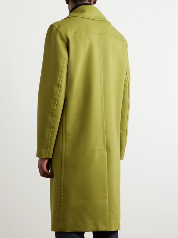 Great Double-Breasted Woven Coat - BK Great Double-Breasted Woven Coat - BK