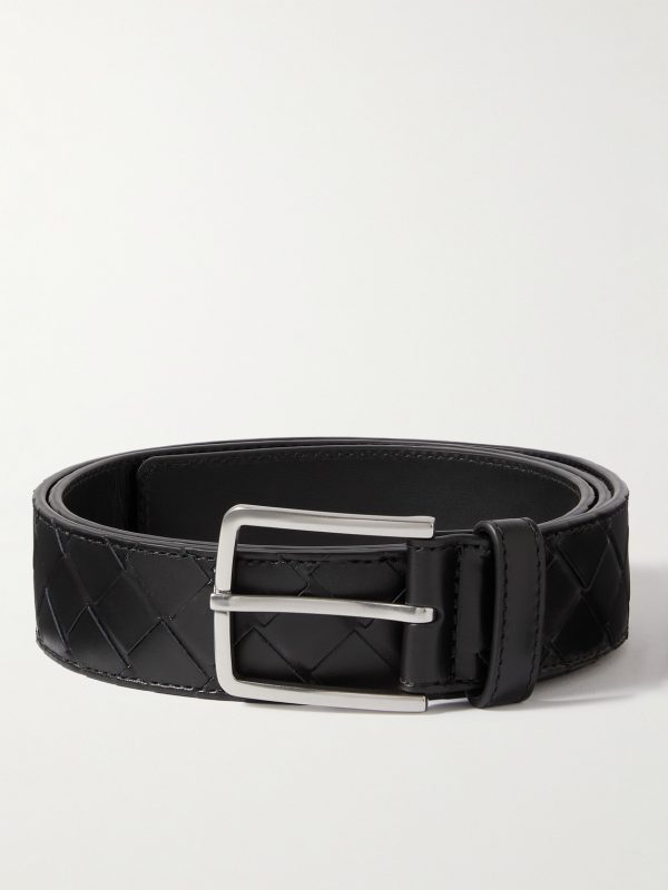 3.5cm Intrecciato Leather Belt