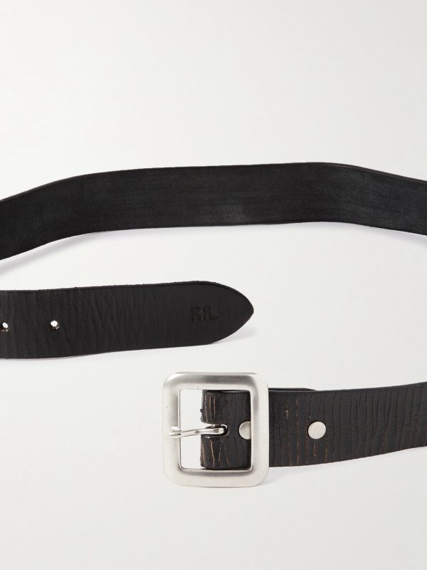 4cm Distressed Leather Belt - E1 4cm Distressed Leather Belt - E1