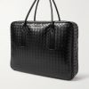 Large Intrecciato Embellished Leather Briefcase - BK Large Intrecciato Embellished Leather Briefcase - BK