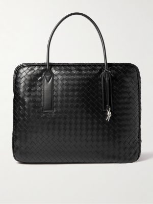 Large Intrecciato Embellished Leather Briefcase Large Intrecciato Embellished Leather Briefcase