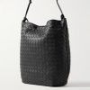 Sardine Hobo Embellished Intrecciato Leather Tote Bag - BK Sardine Hobo Embellished Intrecciato Leather Tote Bag - BK