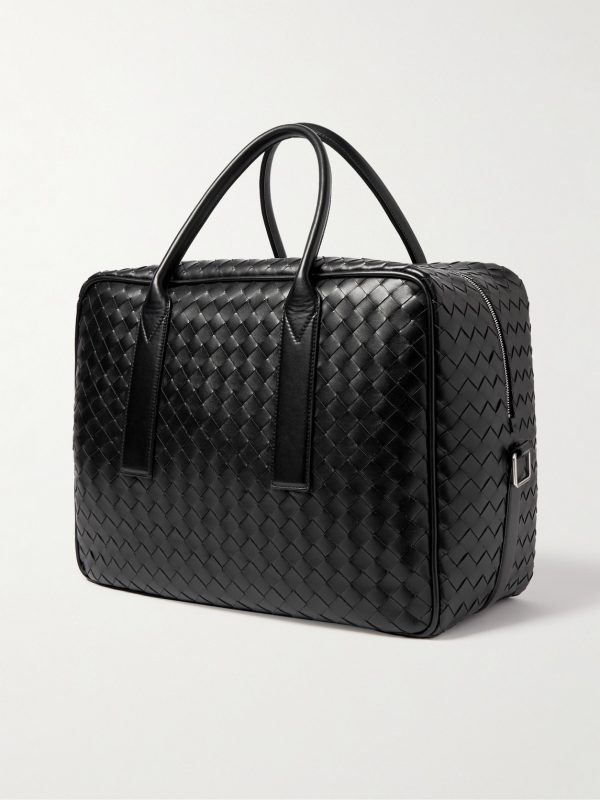 Intrecciato Leather Briefcase - BK