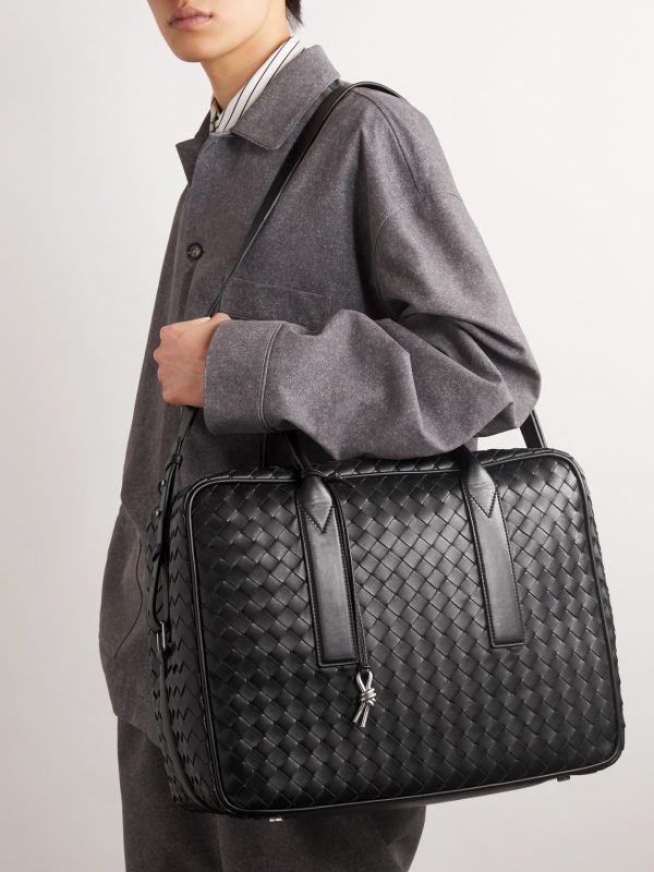 Intrecciato Leather Briefcase - OU