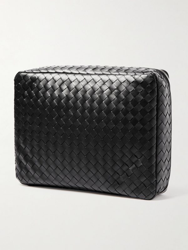 Intrecciato Leather Packing Cube - BK