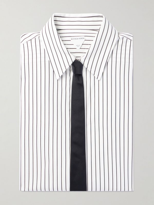 Pinstriped Cotton-Poplin Shirt - E1
