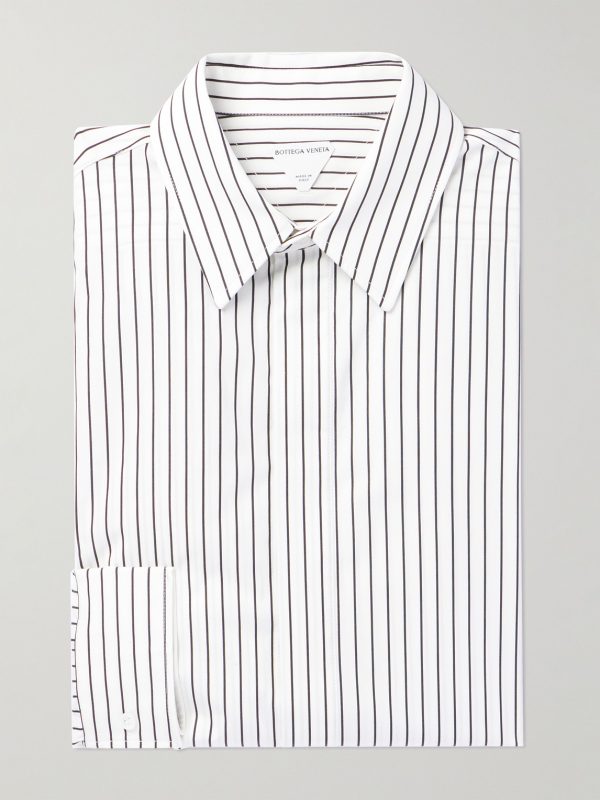 Pinstriped Cotton-Poplin Shirt