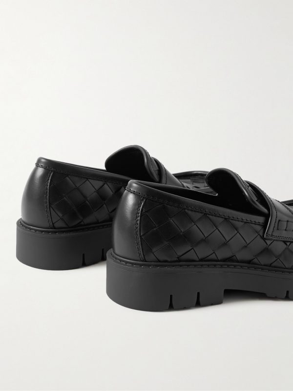 Haddock Intrecciato Leather Loafers - BK Haddock Intrecciato Leather Loafers - BK