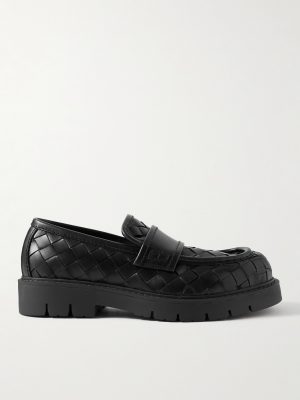 Haddock Intrecciato Leather Loafers