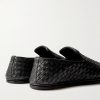 Intrecciato Full-Grain Leather Slippers - BK Intrecciato Full-Grain Leather Slippers - BK
