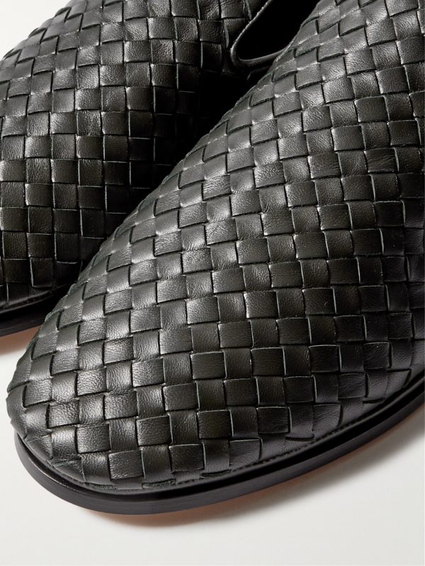 Intrecciato Full-Grain Leather Slippers - CU Intrecciato Full-Grain Leather Slippers - CU