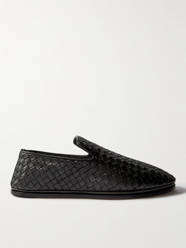 Intrecciato Full-Grain Leather Slippers Intrecciato Full-Grain Leather Slippers